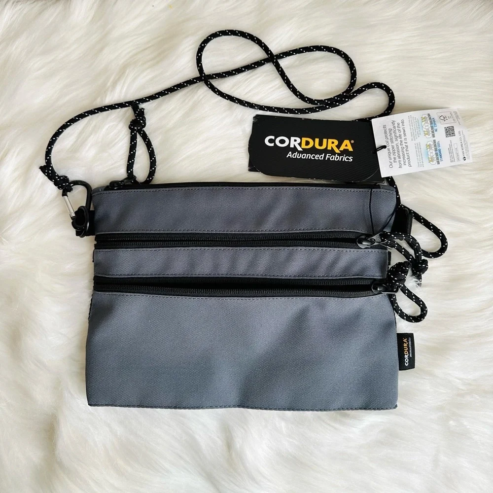 NWT Cordura Advanced Fabric Accessory Utility Pouch Dark Grey and Black